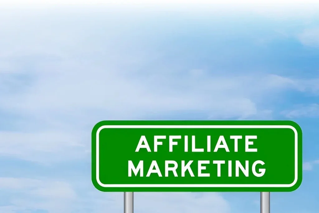 A board displaying the text affiliate marketing