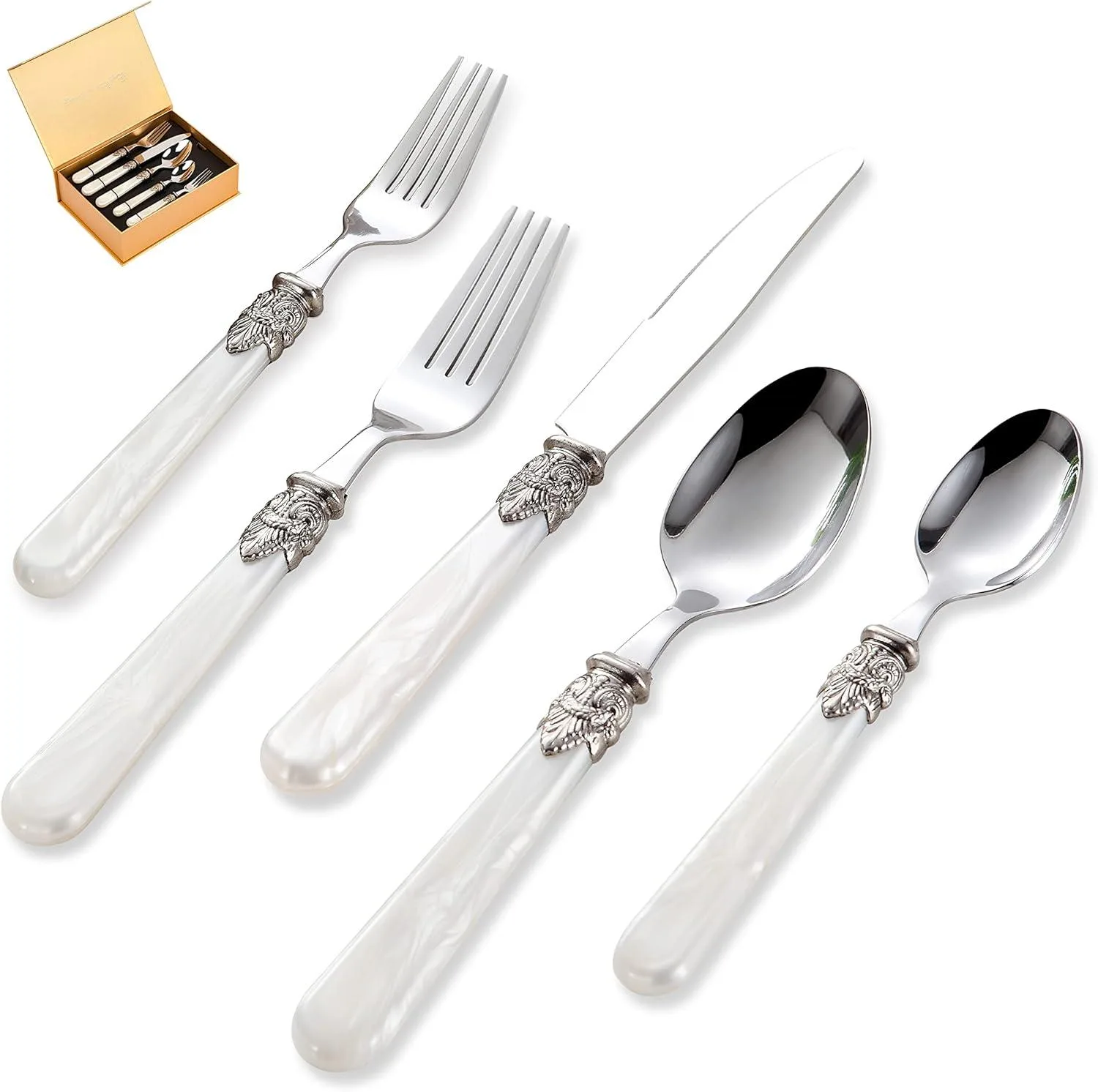 vintage style flatware set CATHYLIN