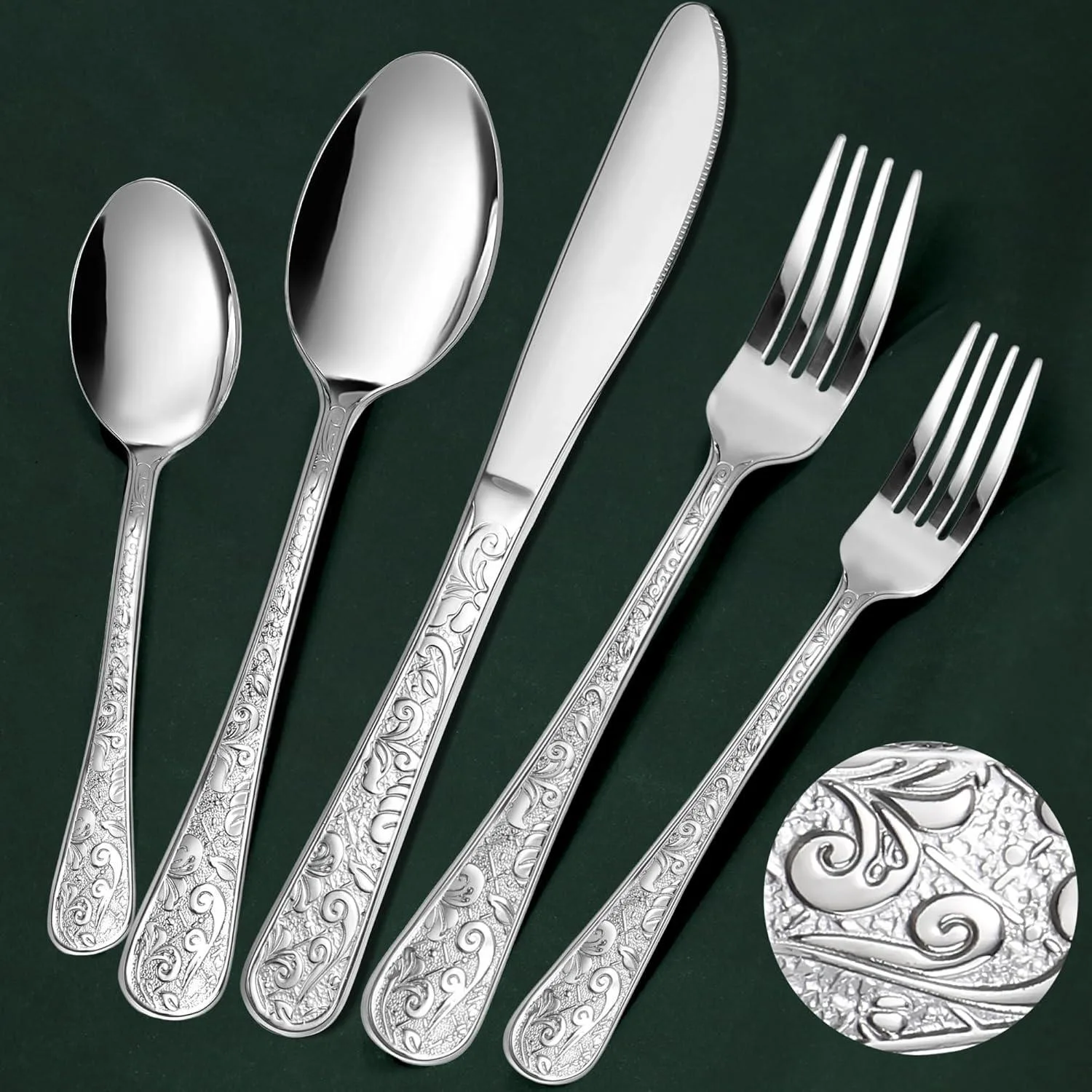 vintage style flatware set Meythway