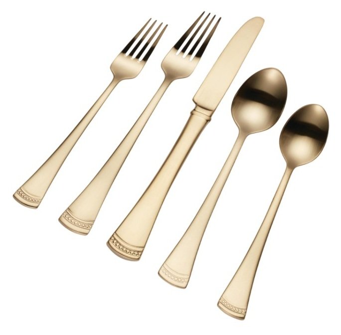gold flatware set lenox