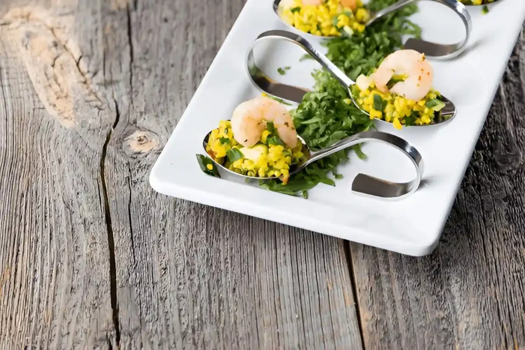 Canapé spoons for receptions