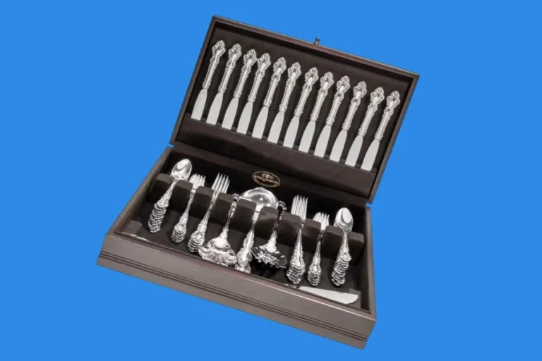 A chest full of a reed and barton silverware set