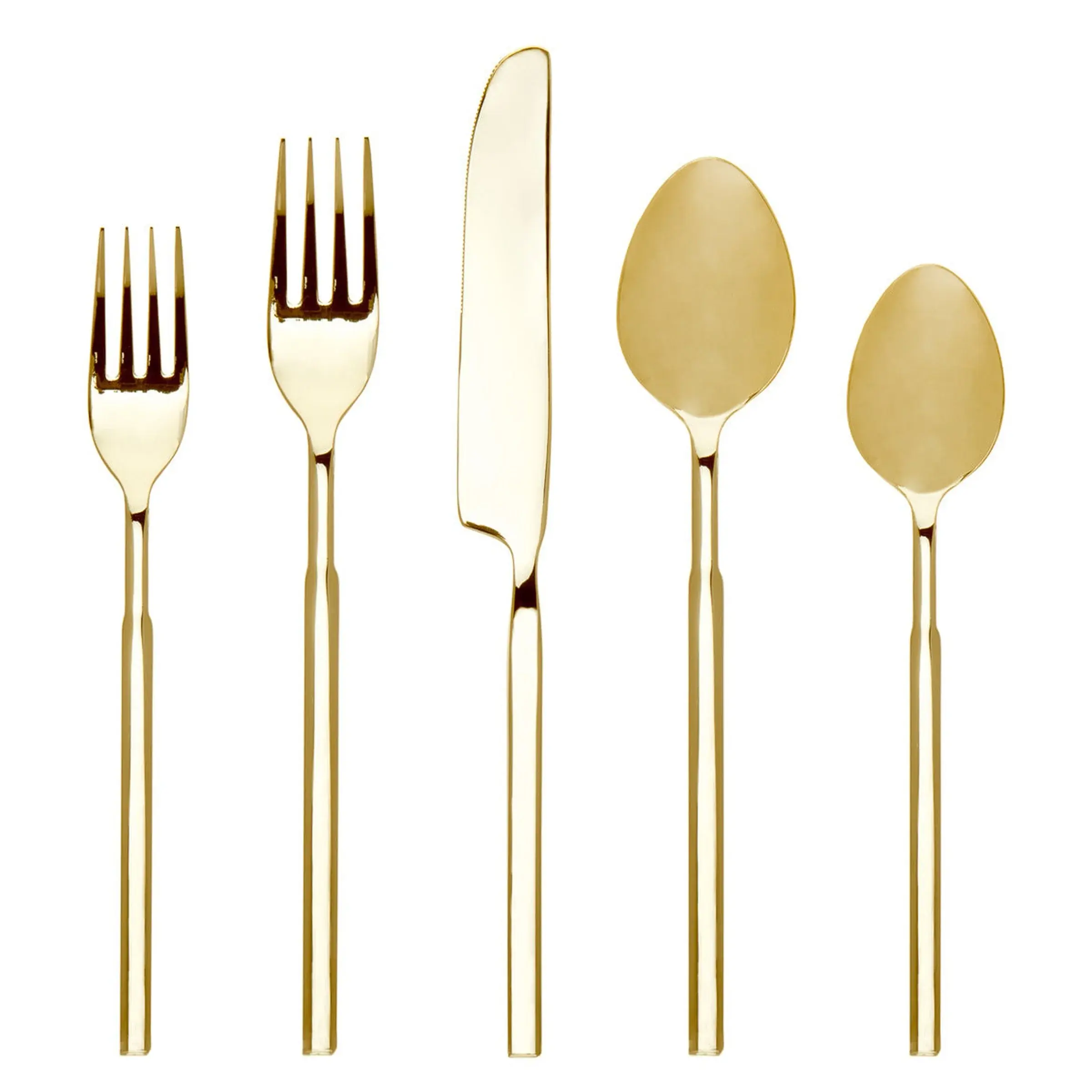 A place setting of godinger silverware of Cubit model