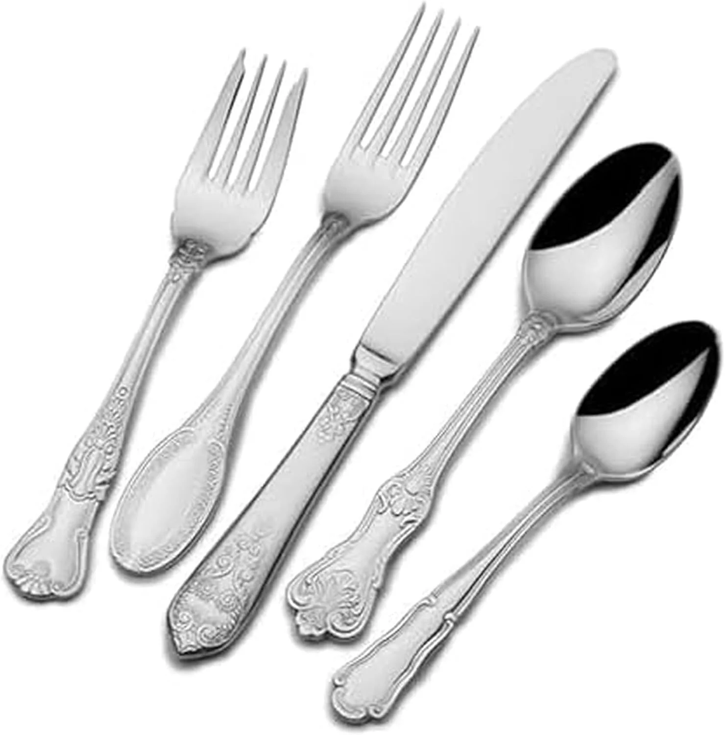 A Wallace flatware setting of Hotel model