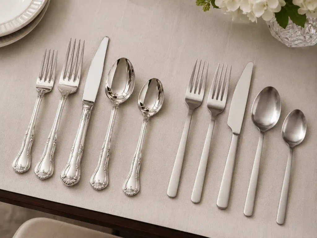 Comparison of Valcourt Gorham silverware with other Gorham silverware patterns