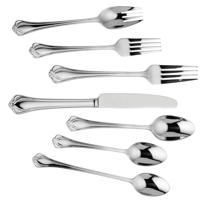 A place setting with 7 piece lenox silverware set Alcott