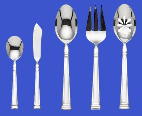 5 piece serving set of Lenox silverware set Esquire