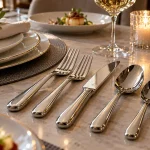 An example of best heavyweight silverware sets made with premium stainless steel