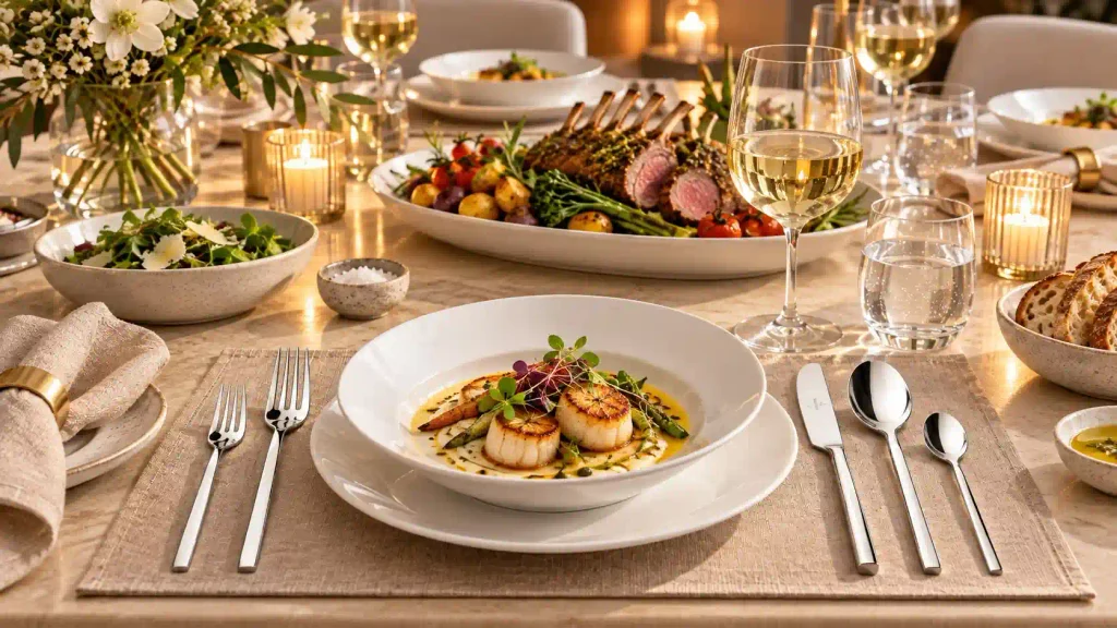 A 5 piece place setting of Villeroy and Boch cutlery set